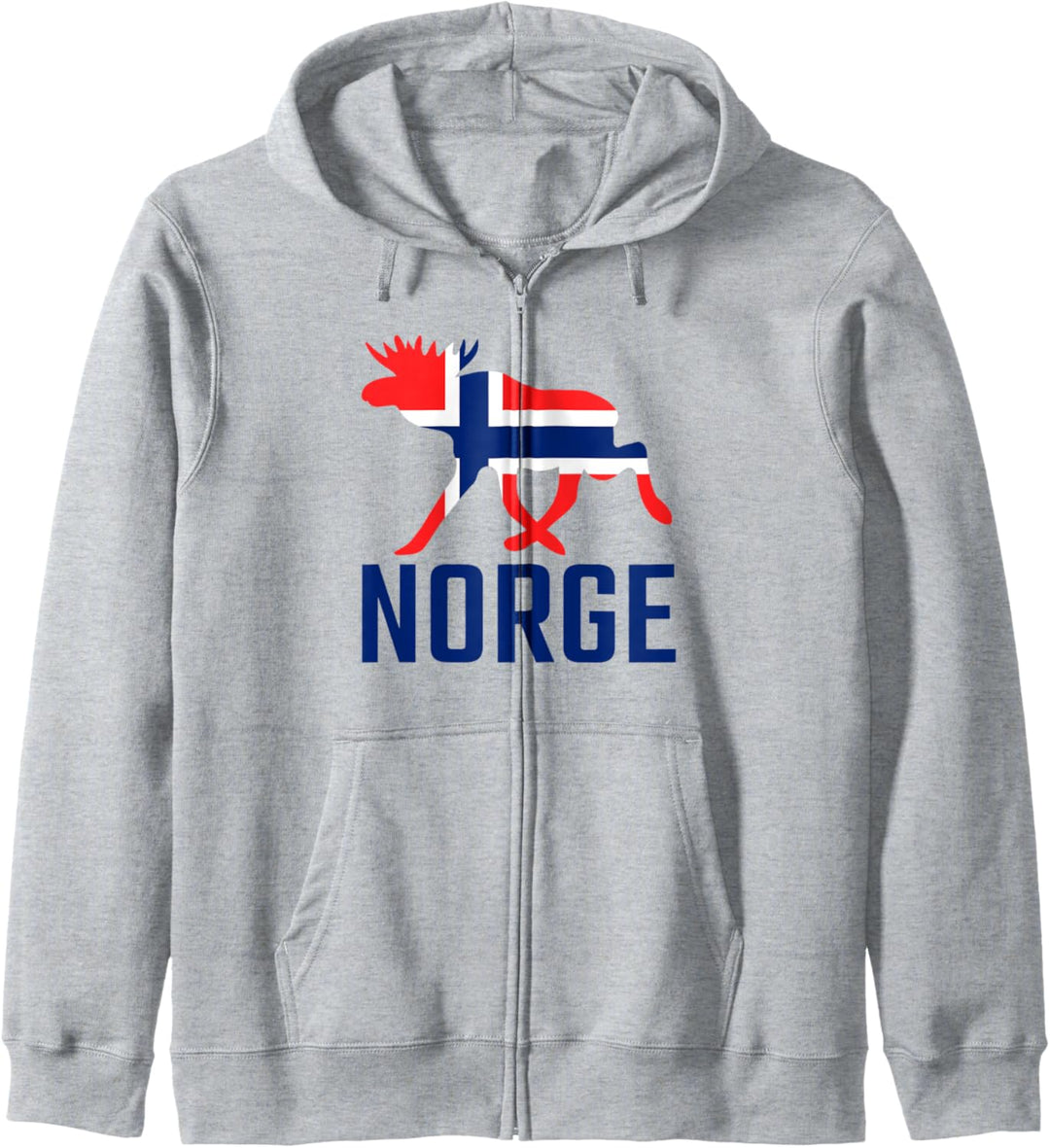 NORGE Elch mit Norwegen Flagge Kapuzenjacke
