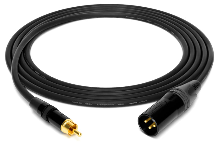 enoaudio Mogami 2534 Quad Professionel Studio Kabel | Neutrik Gold Cinch RCA - XLR male | HiFi, 10 m