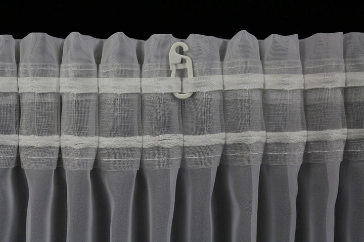 EASYHomefashion Fertiggardine nach Mass Voile Store weiss, massgefertigt, halbtransparent mit BLEIST