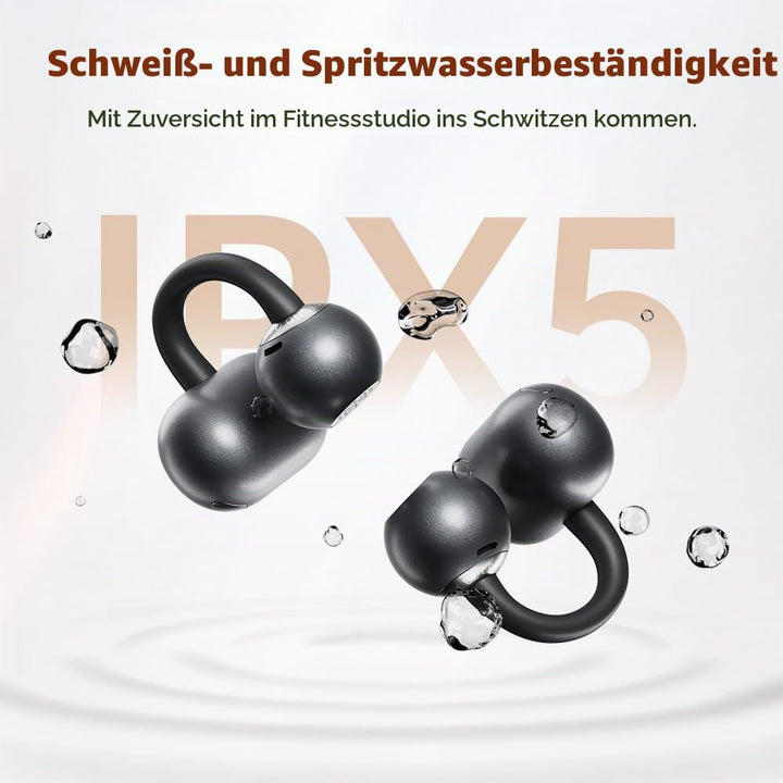 QCY Crossky C50 Open Ear Kopfhör,Clip on kopfhörer kabellos Bluetooth,Kraftvoller Bass,Geräuschunter
