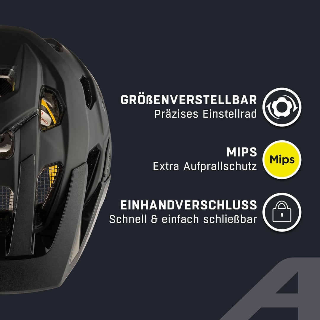 ALPINA PLOSE MIPS - Sicherer und Komfortabler MIPS Enduro & MTB Fahrradhelm Mit Antibakteriellen Pol