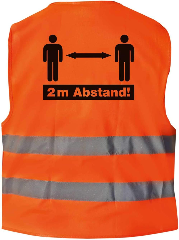 4business 5 Stück Kfz Qualitäts Warnweste Abstand orange EN ISO 20471 Klasse 2 für Erwachsene Unisiz