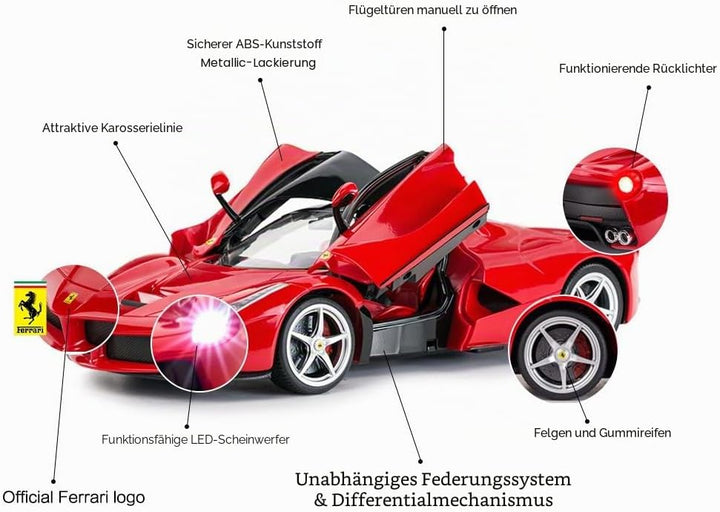 rastar Ferngesteuertes Auto by 1/14 Ferrari LaFerrari Funkfernsteuerung R/C Spielzeugauto Modellfahr