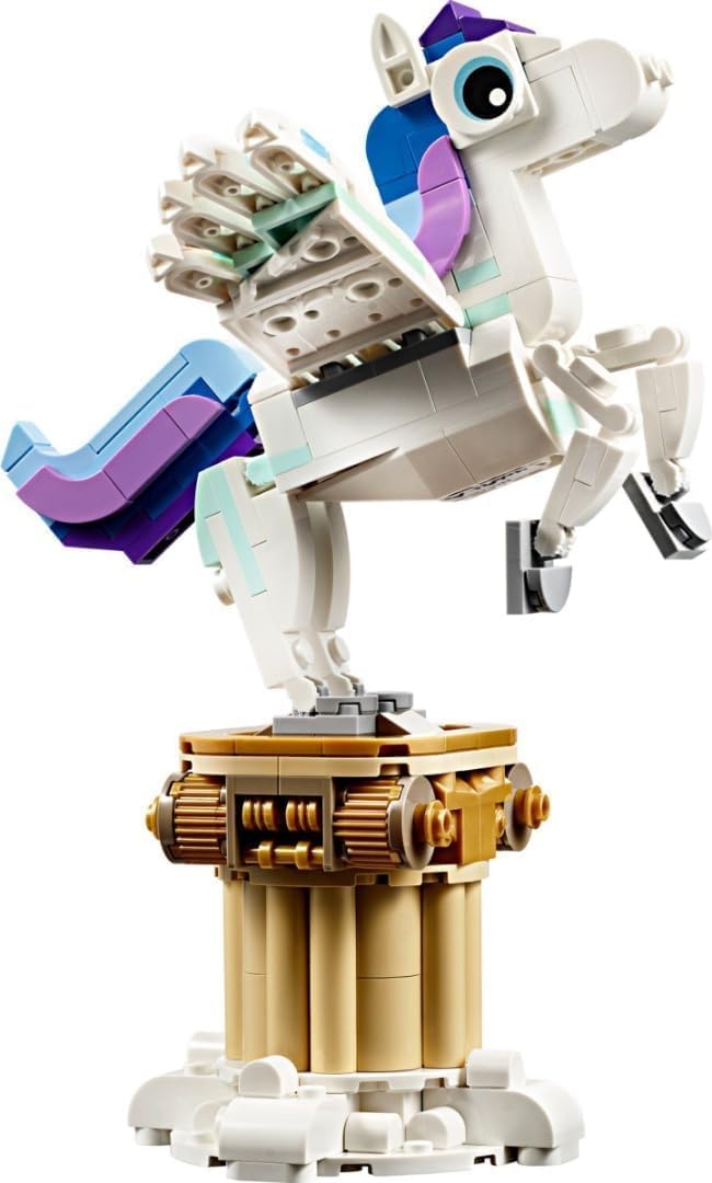 LEGO Creator Mythisches Pegaso, 3-in-1-Set zum Bauen, Spiele für Kinder, Mädchen, Jungen und Mädchen
