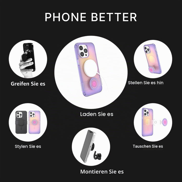 PopSockets: PopCase PlantCore für MagSafe - Hülle für iPhone 14 Pro Max mit Abnehmbarem PopGrip Slid