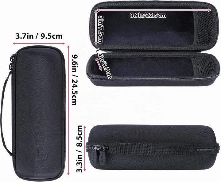 Hart Schutzhülle kompatibel mit flip 7, 6 und 5 Tragbare Lautsprecher Schwarz, Schwarz