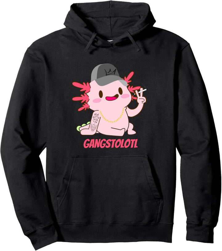 Gangstolotl - Gangster Axolotl lustiges Tier Design Pullover Hoodie