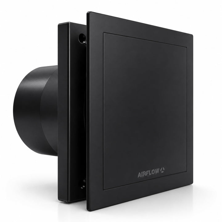 Airflow QT100B Badlüfter 25L/s Luftstrom – Made in Germany, 2 Geschwindigkeitsstufen, 100mm Rohransc