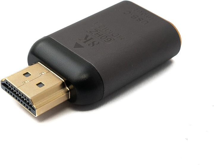System-S USB4 Adapter Typ C Stecker zu HDMI 2.1 Buchse 40 Gbit/s USB 4.0 Kabel in Grau
