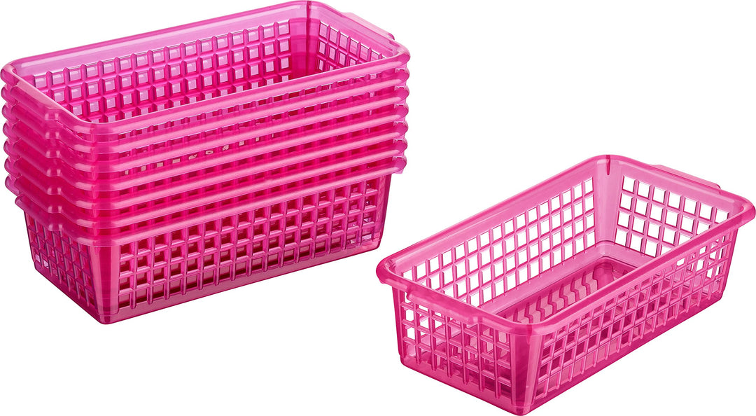 Aufbewahrungskorb 20x10x5,5cm 0,7L 8er Set – Allzweckkorb aus robustem Plastik (BPA-frei) – Aufbewah