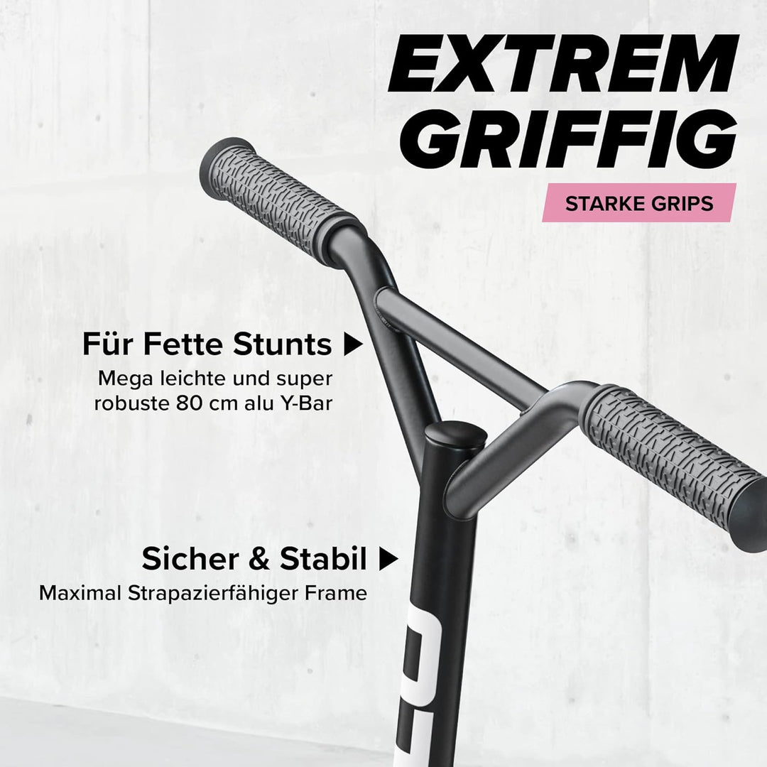 Apollo Stunt Scooter - Genius Pro | Robuster Kinder Scooter mit ABEC 9 Kugellager | Trick Roller, Tr