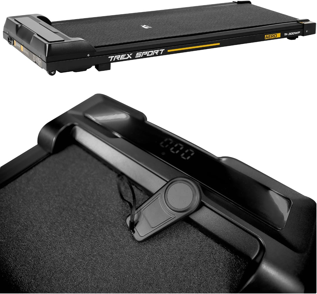 TREX SPORT Walking Pad TX-300WP AERO | Laufband für Schreibtisch mit Fernbedienung, LED-Anzeige, bis