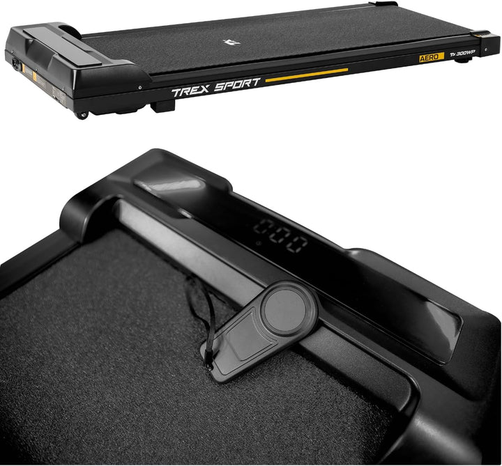 TREX SPORT Walking Pad TX-300WP AERO | Laufband für Schreibtisch mit Fernbedienung, LED-Anzeige, bis