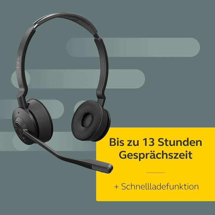 Jabra Engage 75 SE Drahtloses Stereo-Headset für professionelle Anrufe, DECT, 150 m Reichweite, USB-