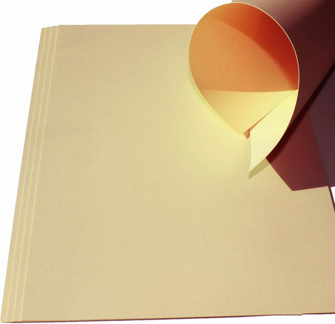 100 Blatt DIN A3 beige Papier 120g/m² komplett durchgefärbt, farbiges Papier bedruckbar 297x420 mm