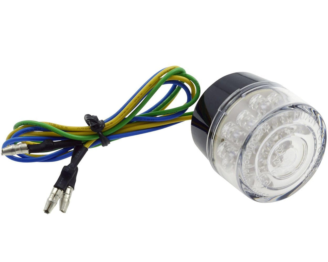 Rücklicht Mini LED Motorrad BULLET, rund, Glas transparent, Einsatz ohne Gehäuse