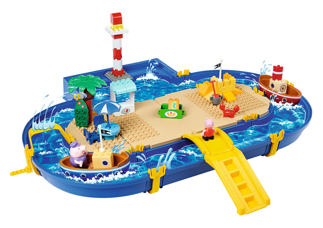 BIG-Waterplay - Peppa Pig Holiday - Outdoor-Wasserspielzeug mit grosser Wasserbahn, BIG-Bloxx Bauste
