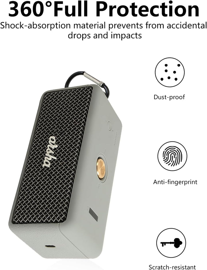 Schutzhülle aus Silikon für Marshall Emberton II tragbare Bluetooth-Lautsprecher – stossfest, staubd