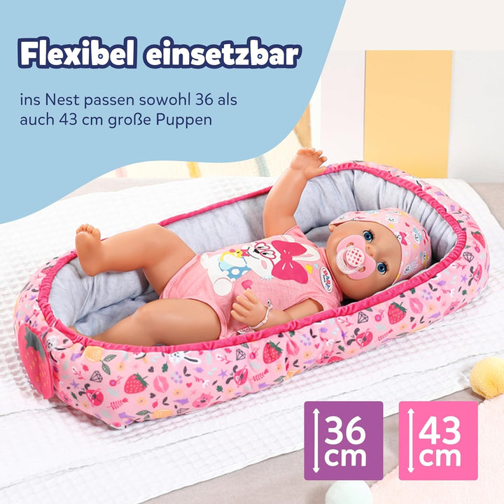 BABY born Baby Nest für 36 cm und 43 cm Puppen, 835821 Zapf Creation, Rosa