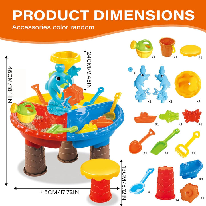 Wasserspieltisch Wassertisch Kinder Outdoor farbenfroher Sand Und Wasserspieltisch mit niedlichem De