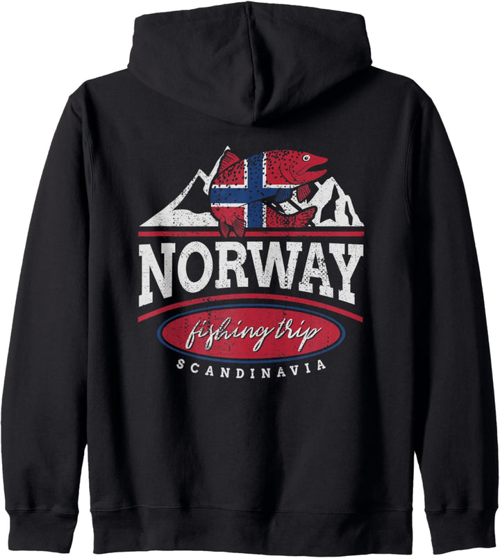 Norway Fishing Trip Scandinavia Norge Fische Angeln Norwegen Kapuzenjacke