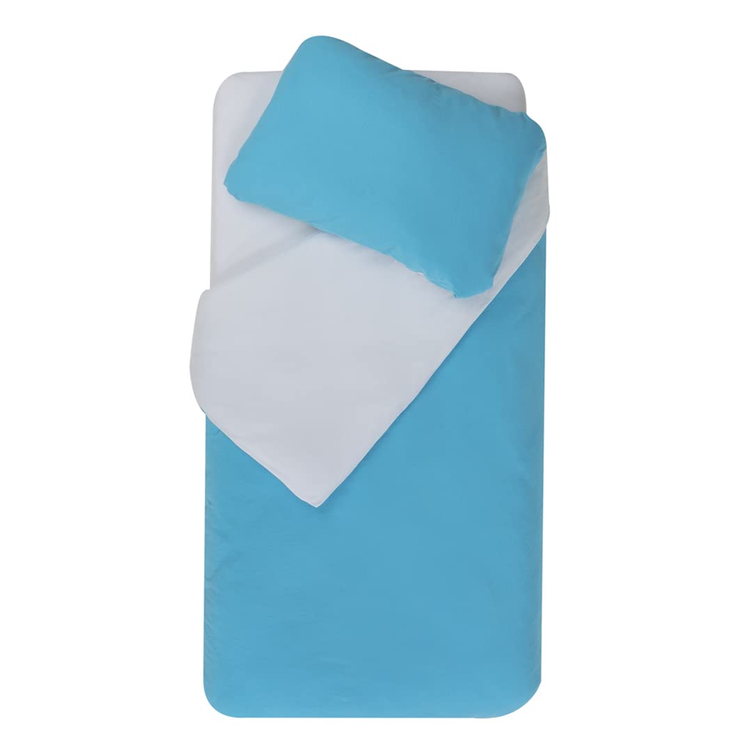 Domiva - Bettwäsche 75 x 120 cm + Kissenbezug 35 x 45 cm, Türkis/Light Blue