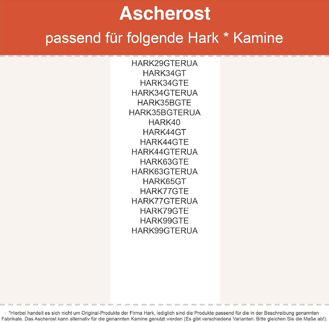 Kaminrost/Teerost Rund Ø 200 x 2 mm passend für Hark ** Kaminöfen inkl. Modellübersicht - Ascherost