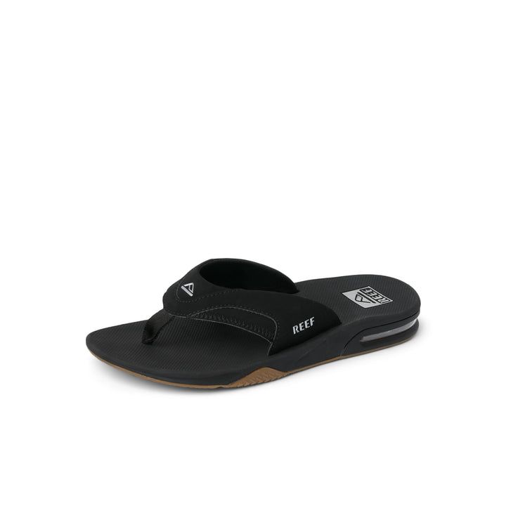 Reef Herren Fanning Flipflop 36 EU Schwarz Black Silver Bls, 36 EU Schwarz Black Silver Bls