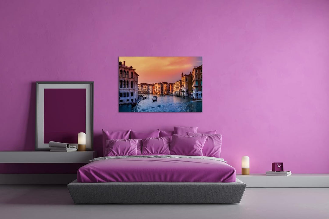 deyoli Kanäle in Venedig Format:75x50 cm als Leinwandbild, Motiv fertig gerahmt auf Echtholzrahmen,