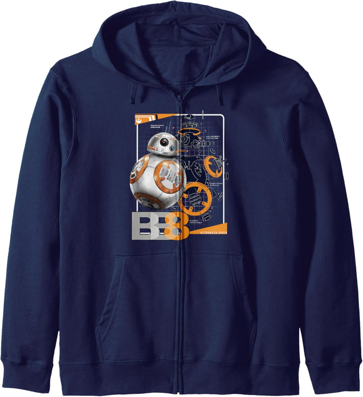 Star Wars Last Jedi BB-8 Astromech Schematic Kapuzenjacke