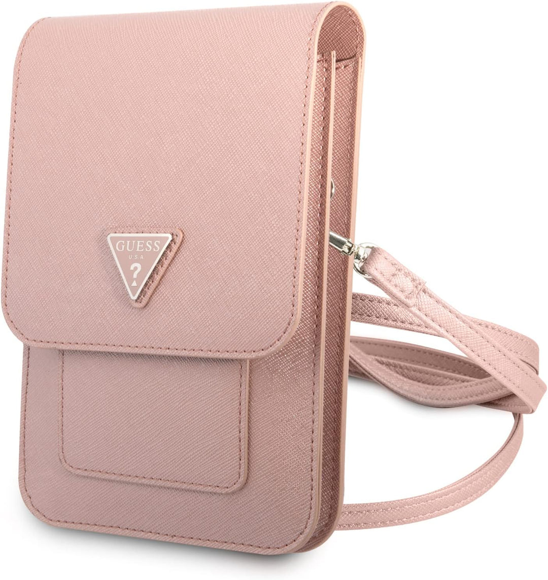 GUESS Unisex Tasche Guwbsatmgr Grau Saffiano Triangle Bi-Fold Wallet Rosa, Rosa