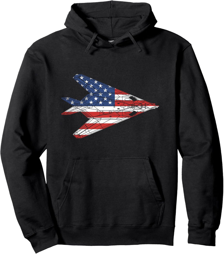 F-117 Stealth Nighthawk Flugzeug Amerikanische Flagge F117 Pullover Hoodie