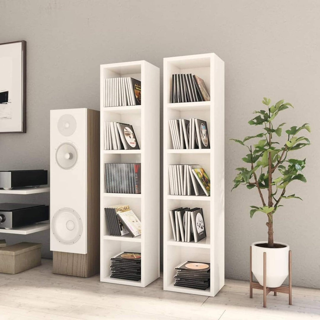 Tidyard 2 STK. CD-Regale Bücherregal Wandregal Standregal Aktenregal Büroregal CD-Regal Flurregal Au