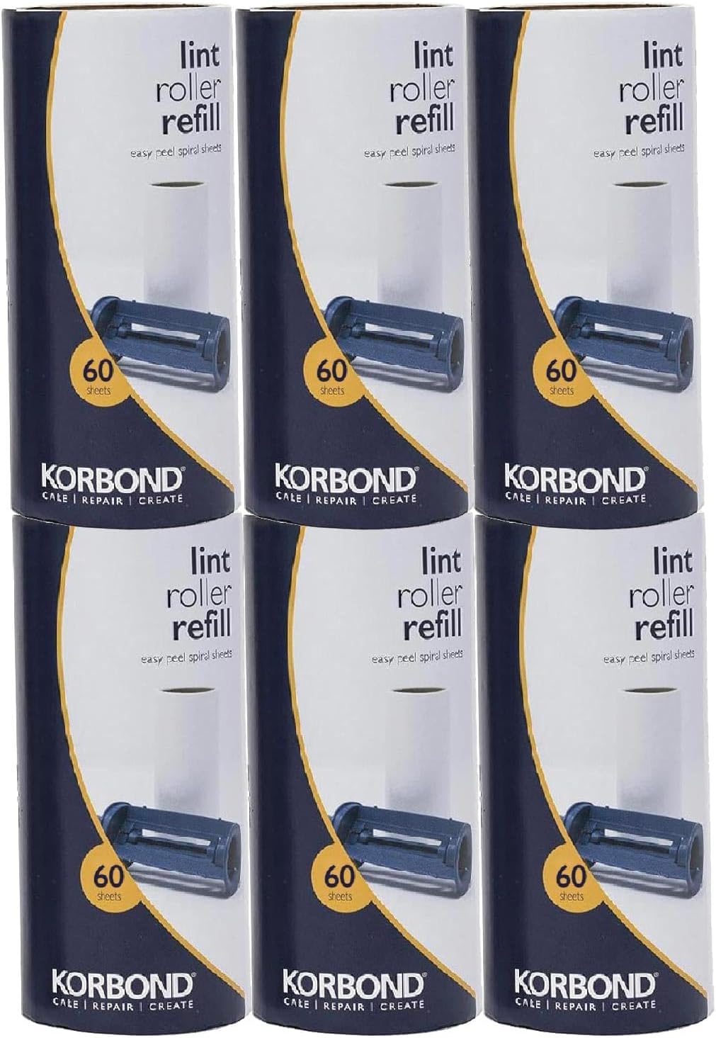 Korbond Fusselroller und Nachfüllset – 451 Blatt – 1 Fusselrolle Plus 8 Nachfüllrollen – Entfernen S