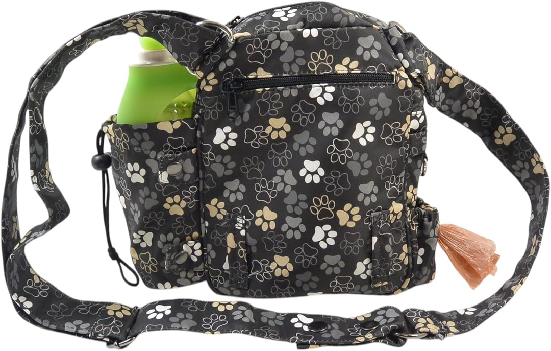 Konstanz Mandala 71038 – Gassitasche mit integriertem Flaschenhalter – Leckerlitasche für Hunde, was