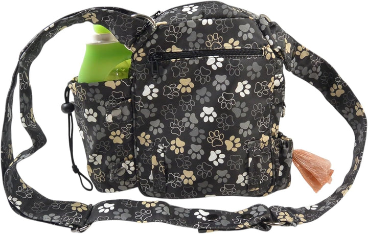 Konstanz Mandala 71038 – Gassitasche mit integriertem Flaschenhalter – Leckerlitasche für Hunde, was