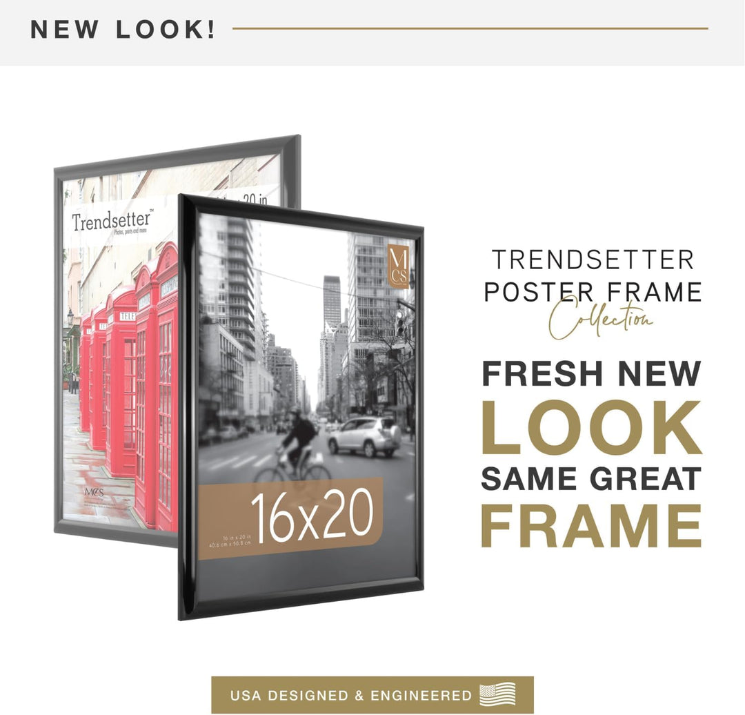 MCS Trendsetter Posterrahmen, 40,6 x 50,8 cm, Schwarz, 40,6 x 50,8 cm 16 x 20 in, 16 x 20 in