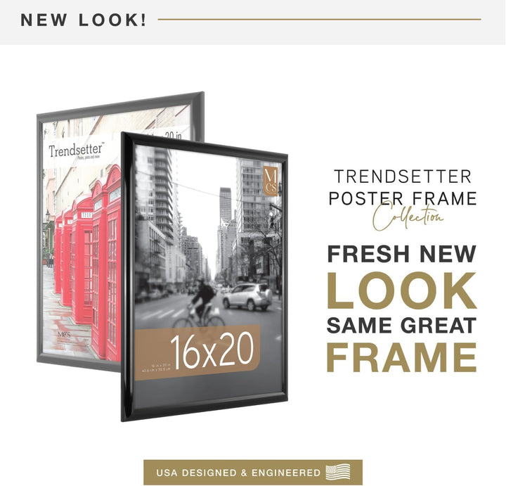MCS Trendsetter Posterrahmen, 40,6 x 50,8 cm, Schwarz, 40,6 x 50,8 cm 16 x 20 in, 16 x 20 in