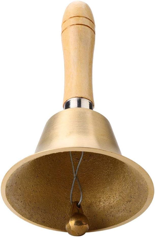 Handglocke, lauter und klarer Klang, klassisches Design, Holzgriff, Spielzeug für Kindergarten, Vors