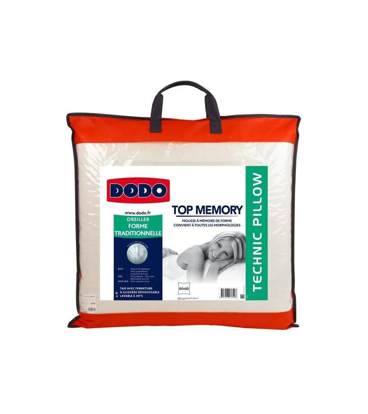 Dodo Topmemory Kissen aus Memory-Foam, 60 x 60 cm, Weiss