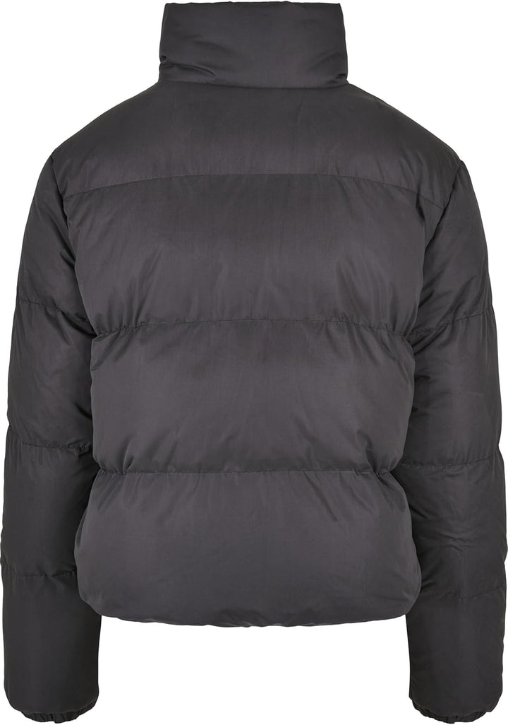 Urban Classics Damen Ladies Short Peached Puffer Jacket Jacke S Schwarz, S Schwarz