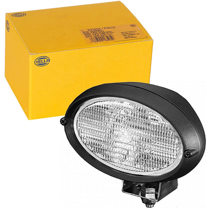 HELLA - Halogen-Arbeitsscheinwerfer - Oval 100 - 24/12V - Schraubanschluss/Anbau - 4-Punkt Befestigu