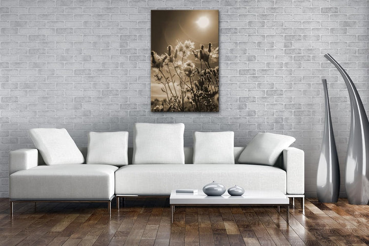 deyoli blühende Natur Format: 80x60 Effekt: Sepia als Leinwand, Motiv fertig gerahmt auf Echtholzrah