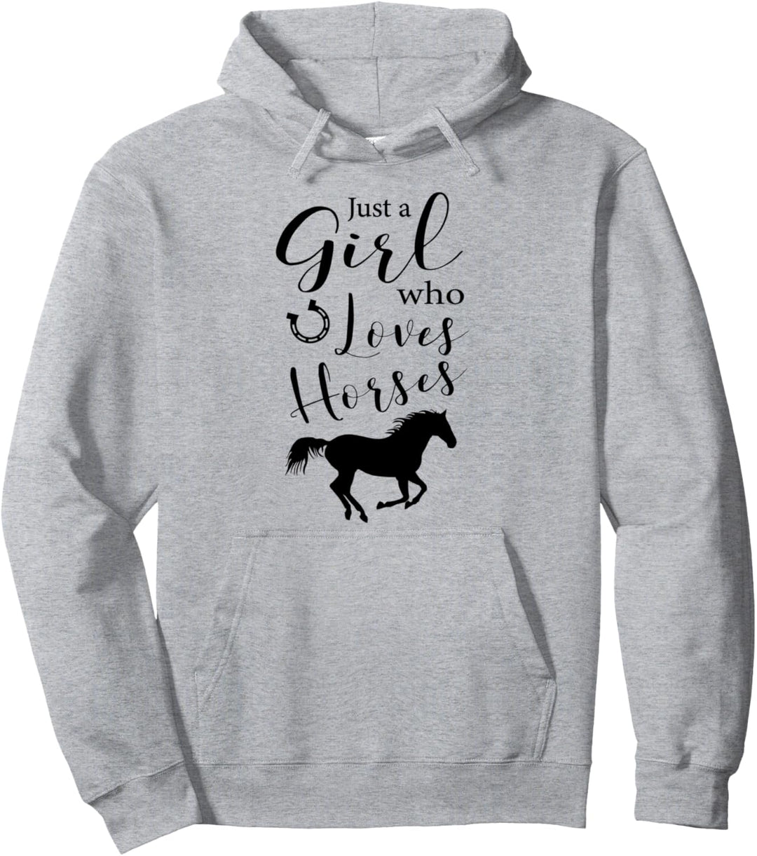 Pferde Mädchen Geschenk Pferd Reiterin Reiten Damen Kinder Pullover Hoodie