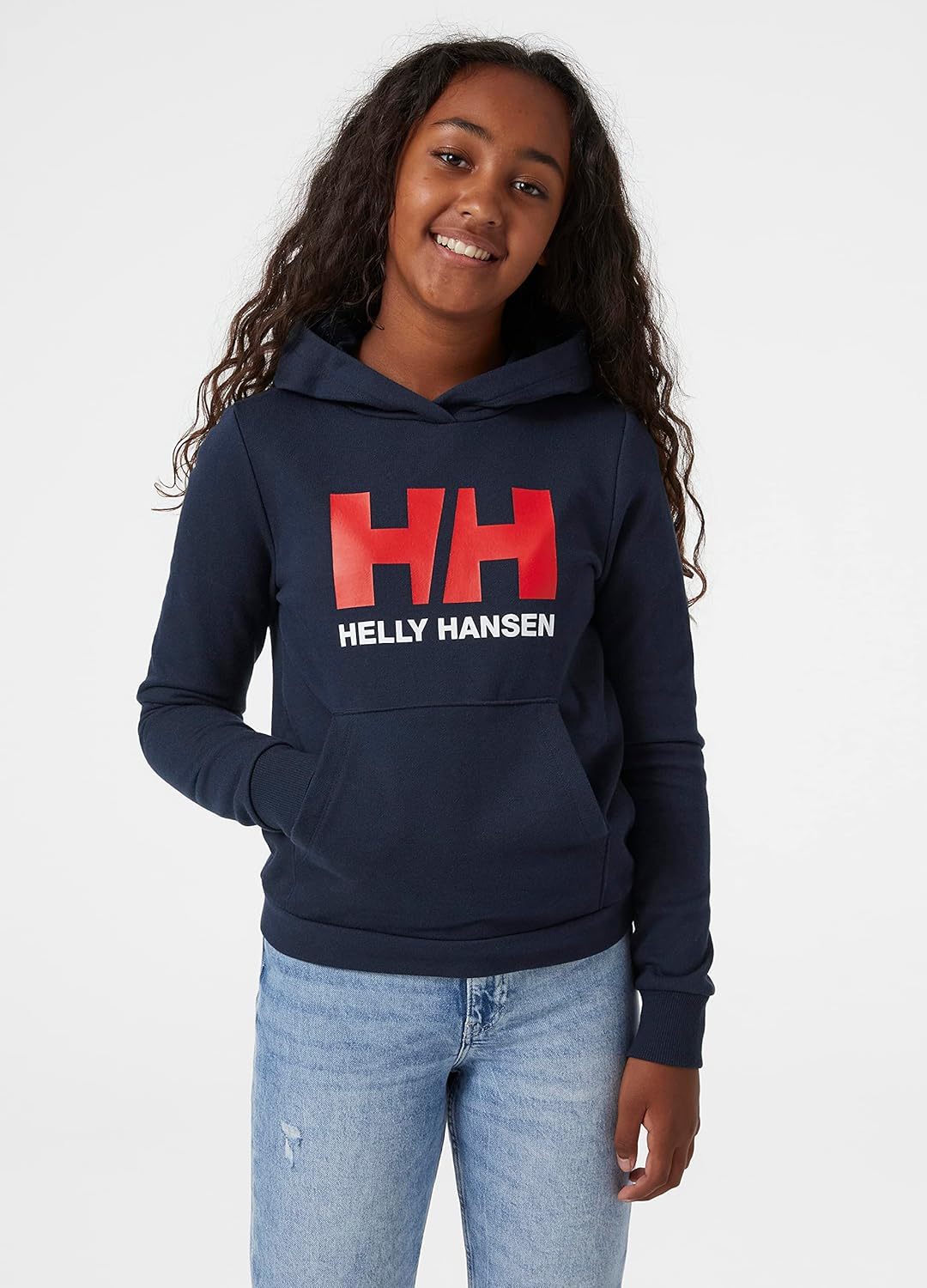 Helly Hansen Unisex Junior HH Logo Kapuzenpullover 2.0 8 Marineblau, 8 Marineblau