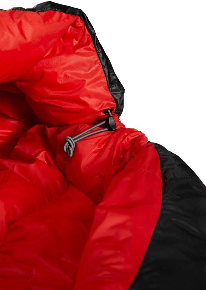 Yeti Vib 250 +5 Grad - Daunenschlafsack Schwarz/Rot XL/LI, Schwarz/Rot XL/LI