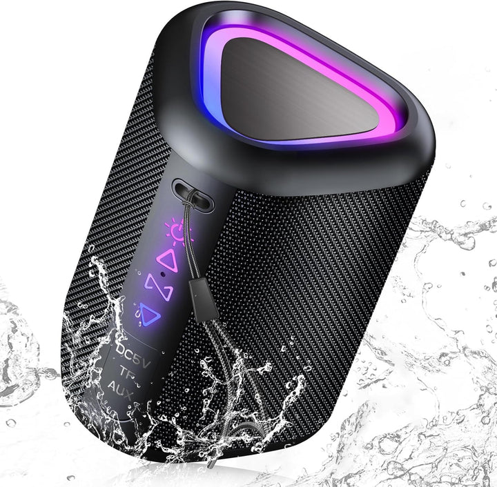 aowoka Bluetooth Lautsprecher mit Licht, 2025 Musikbox Tragbarer Box, Bluetooth 5.4, 30 St, Verbesse