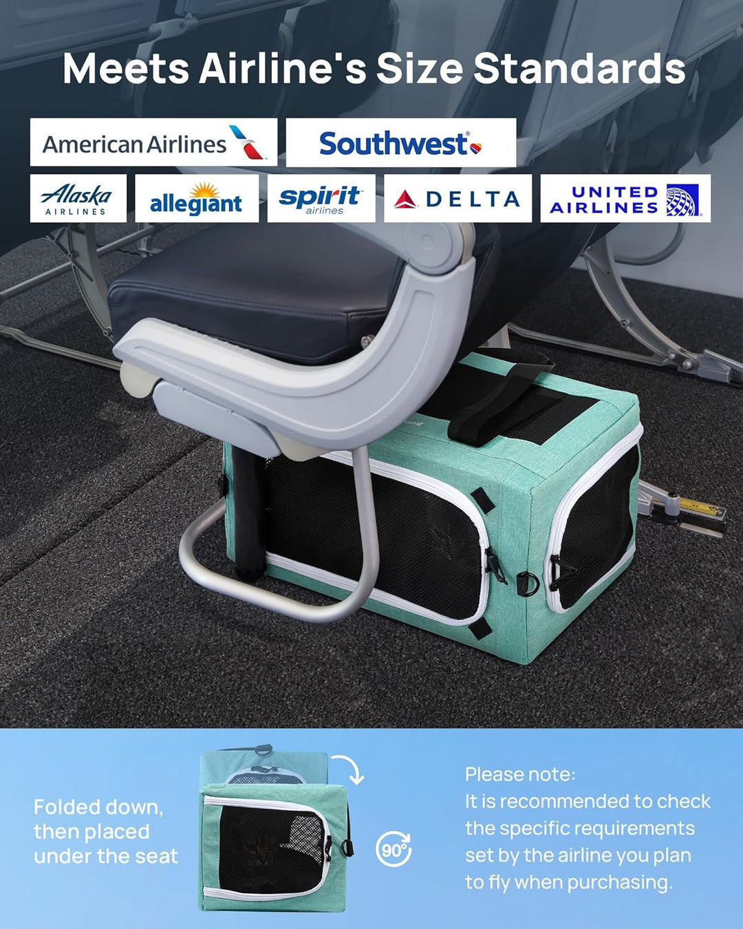 pecute Katzentasche Transporttasche Flugtasche Stabiler Halt Haustier Tragetasche, Transportbox Katz