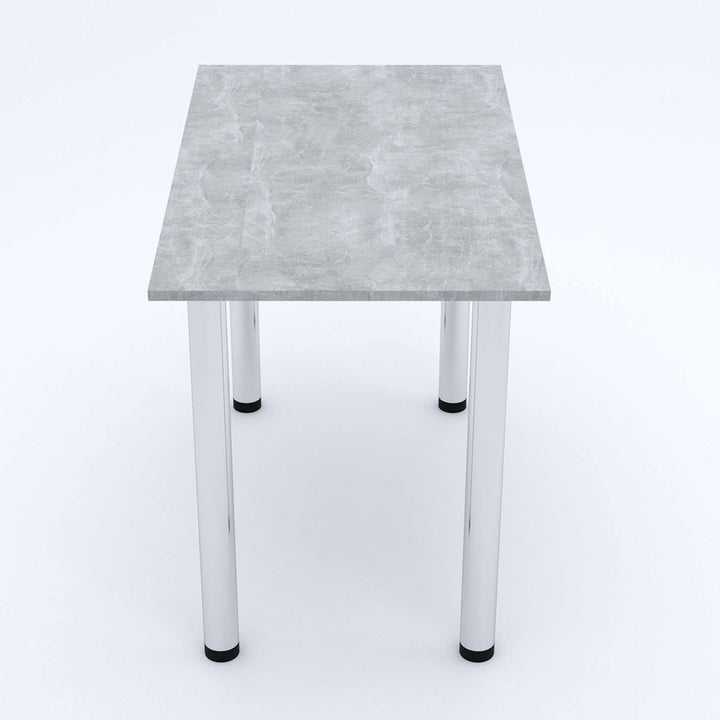 mikon 60x40 | Esszimmertisch - Esstisch - Tisch mit Chrombeinen - Küchentisch - Bürotisch | Beton 60