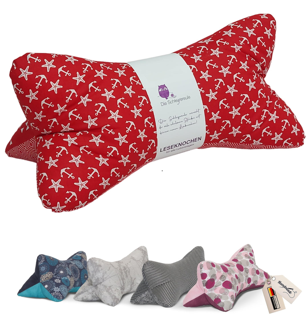 Leseknochen maritim Nackenkissen Handmade in Deutschland, waschbar und hochwertig verarbeitet, als N